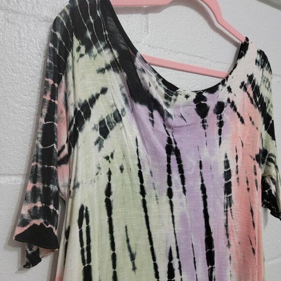 Viscose Scoop Neck Tie Dye Top - Picture 10 of 10